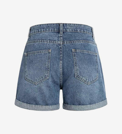 Produktbild f�r 'Damen kurze Mom-Fit Jeans Shorts Destroyed Look'