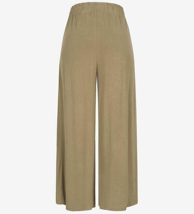 Produktbild f�r 'Damen 3/4 Modal Culotte Stoffhose Gummibund'