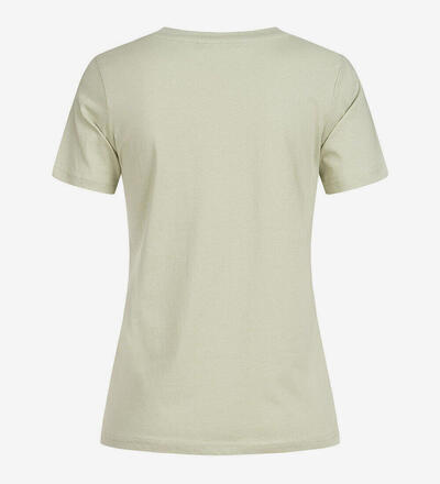 Produktbild f�r 'Damen V-Neck T-Shirt mit Herzstickerei greyish hell gr�n'