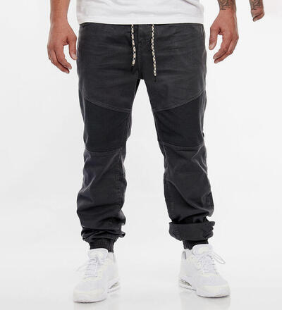 Produktbild f�r 'Herren Biker Stoffhose 5-Pockets Tunnelzug Rippb�ndchen'