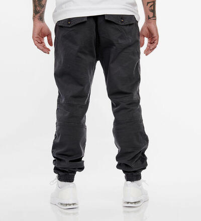 Produktbild f�r 'Herren Biker Stoffhose 5-Pockets Tunnelzug Rippb�ndchen'