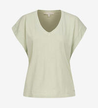 Produktbild f�r 'Damen V-Neck T-Shirt mit �rmelumschlag'